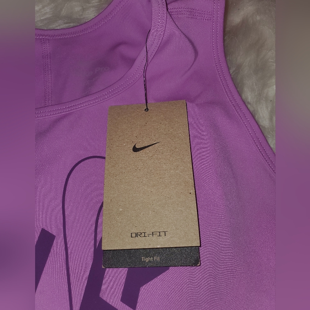 Nike Pro Dri-Fit Purple Crop Top XL - Picture 6 of 13